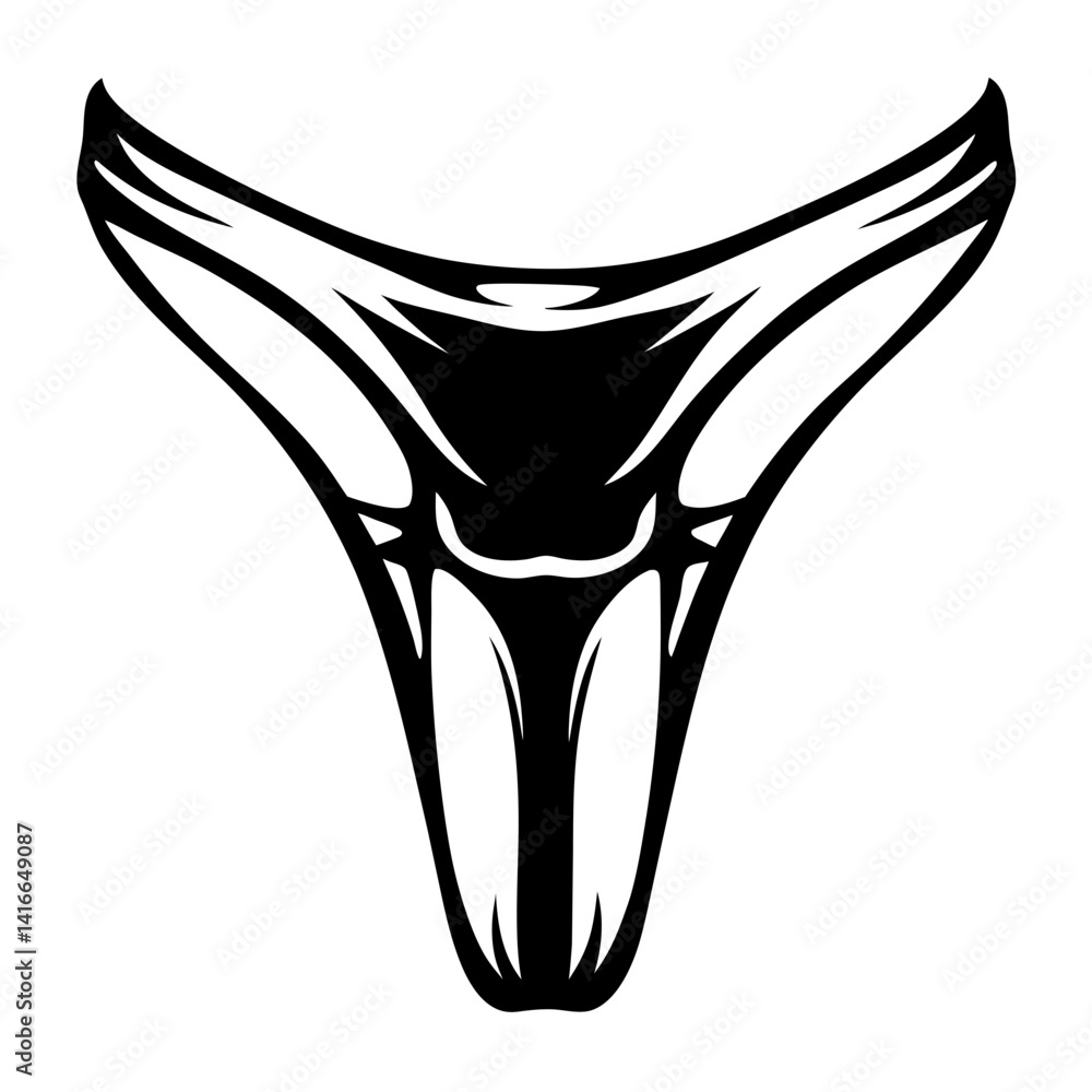 Poster abstract black and white minimalist design with triangular shape and curves