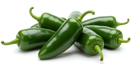 Jalapeno peppers on white background Jalapeno