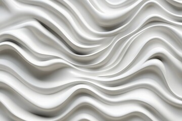 Fototapeta premium 3d render white background. Bright clean business texture for creative concept. Simple minimal surface template. Light gray futuristic waves