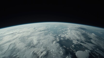 Hazy celestial body close up dark space exploration image