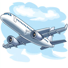Fototapeta premium airplane in the clouds