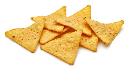 Tortilla chips on white background Torti
