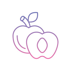 Apricot Icon vector stock illustration