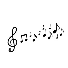 musical note pattern on white background music vector symbol