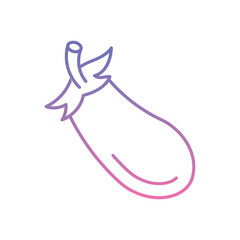 Eggplant  Icon vector stock illustration