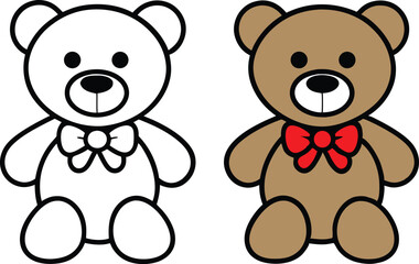 Cartoon Teddy Bears in Winter Clothes Holding Presents |Hand Drawn Winter Teddy Bear Set for Sublimation and Prints |Festive Teddy Bears in Beanies and Scarves for Holiday Projects