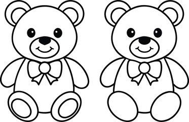 Cartoon Teddy Bears in Winter Clothes Holding Presents |Hand Drawn Winter Teddy Bear Set for Sublimation and Prints |Festive Teddy Bears in Beanies and Scarves for Holiday Projects