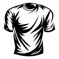 Dramatic Black and White TShirt Illustration with High Contrast Stylized Lines