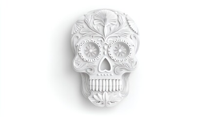 Ornate white skull decoration
