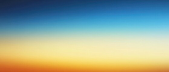 Obraz premium Sky gradient at sunset with vibrant colors of orange, blue, and yellow blending together in a scenic landscape perfect for backgrounds and nature themes.