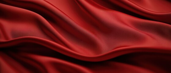 Obraz premium Silk red fabric texture background for luxury design, elegant drapery, textile close-up, smooth satin, fashion material, backdrop for creative projects.