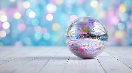 Ethereal crystal ball pastel background bokeh lights mystical sphere soft reflection