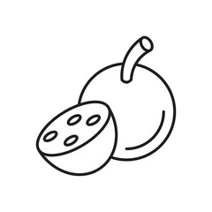 Passionfruit Icon vector stock illustration