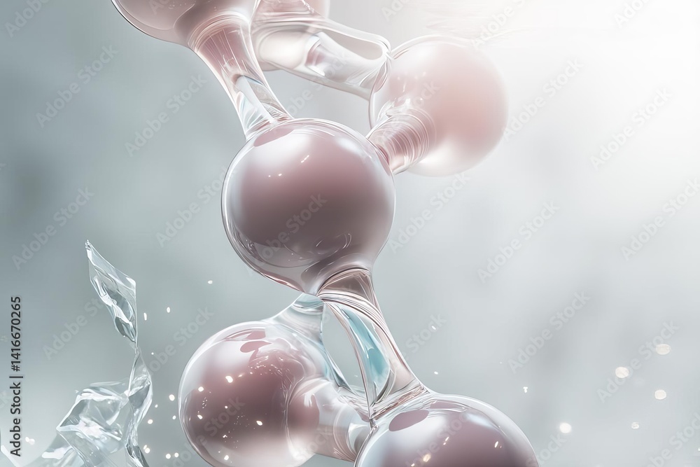 Poster abstract representation of molecular structure in a captivating visual display.