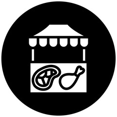 Vector Design Meat Stall Icon Style