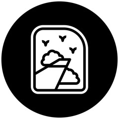 Vector Design Plane Window Icon Style