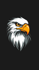 Fototapeta premium Bold Eagle Mascot T-Shirt Logo Design in Minimalist Vector Style for Branding