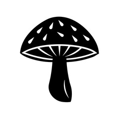 vector illustration of a mushroom silhouette