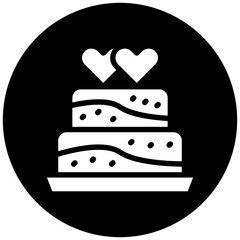 Wedding Cake Icon Style