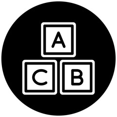 ABC Blocks Icon Style