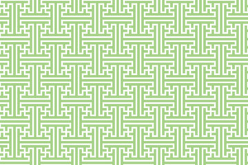 幾何学的な和柄パターン「綾織」が整然と並ぶシームレスな背景素材｜幾何学,和柄,パターン,背景,連続模様,緑色,直線,シームレス,イラスト