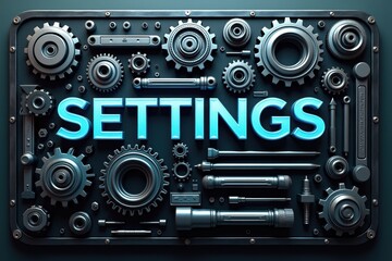 Fototapeta premium Mechanical Settings and Controls