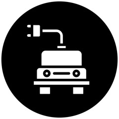 Fototapeta premium Electric Car Icon Style
