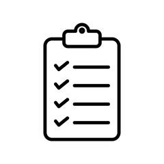 Check list and Inspection editable stroke icon. simple vector icon.
