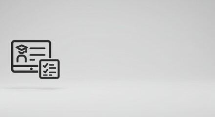Online Education Profile Management System Checklist Icon