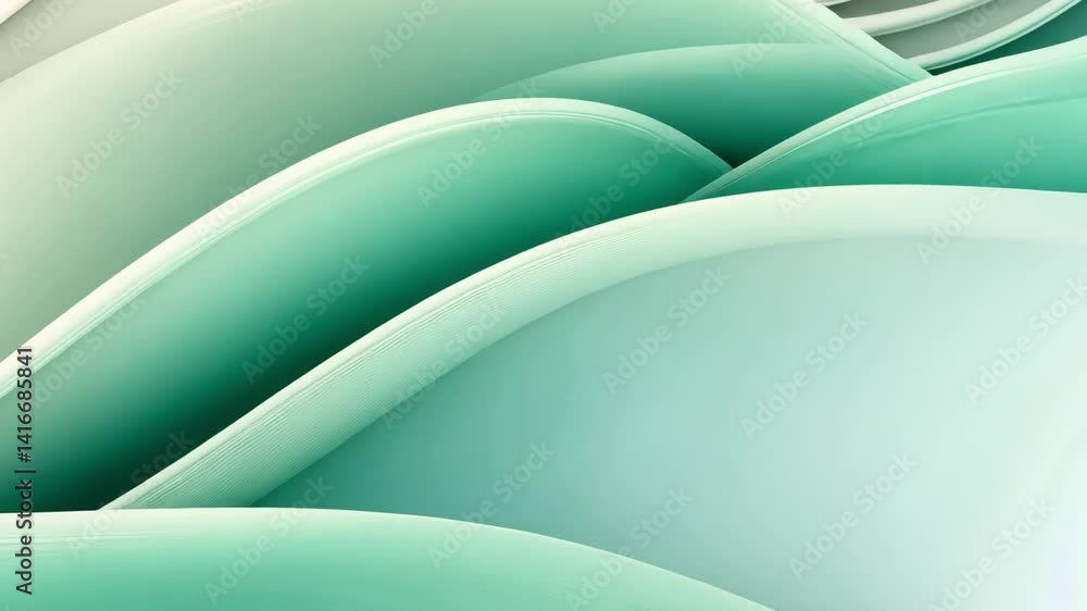 Poster Vibrant Abstract Geometric Shapes Modern Composition of Color Gradients and Creativity in Design, Blending Soft Curves and Sharp Lines for Intriguing Visuals.