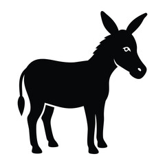 silhouette of a donkey