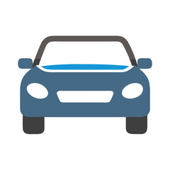 Obraz premium Front View Car Icon Representing Automobile Illustration and Vehicle Design