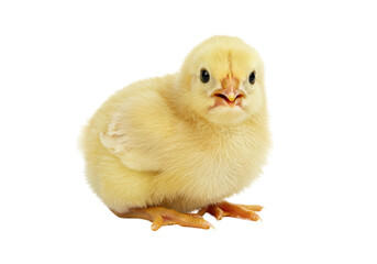 Obraz premium Isolated Adorable Fluffy Yellow Baby Chick