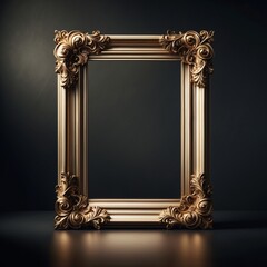 Ornate Gold Frame Elegant Antique-Style Picture Frame