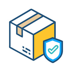 Secured Package Icon Representing Protected Delivery and Safe Shipping