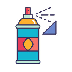 Spray Can Icon Representing Artistic Graffiti and Urban Street Art