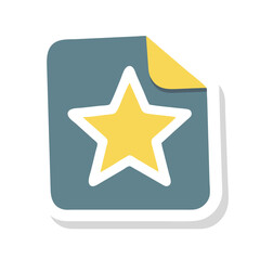 Star Sticker Icon Representing Reward and Positive Achievement Recognition