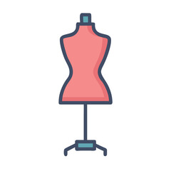 Obraz premium Tailor’s Mannequin Icon Representing Fashion Design and Garment Creation