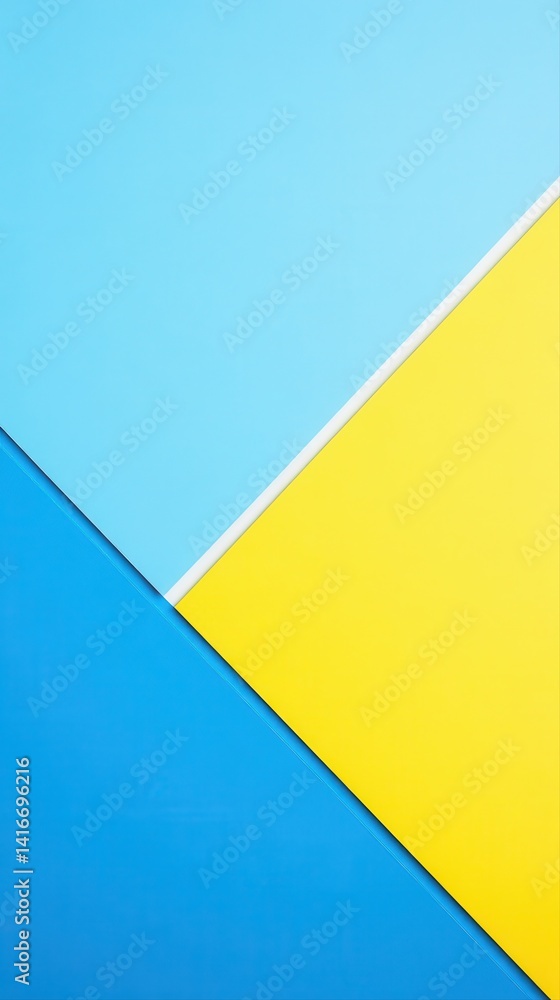 Poster an arrangement of visually engaging solid color blocks creates an abstract design, featu a bright ye