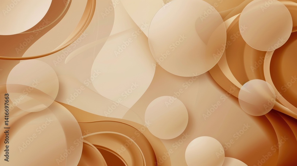 Poster abstract golden rings on a swirling background. 3d design with circular shapes and fluid texture. di