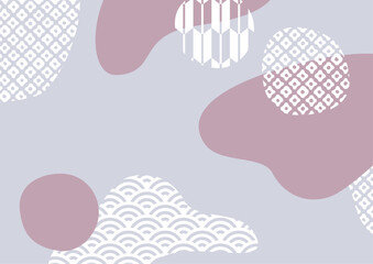 モダンな紫系和柄背景素材
