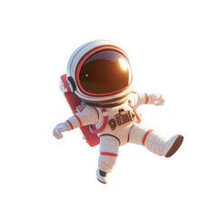 Floating Astroworld: A Miniature Astronaut's Isolated Space Adventure Journey