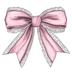ribbon bow with lace