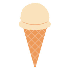 アイスクリーム　イラスト　バニラ