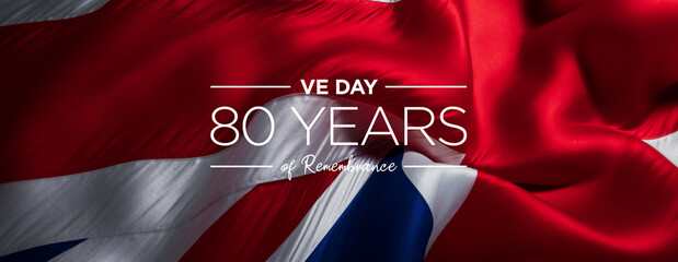 VE Day 80th Anniversary: Dynamic Anglo-American Flag Tribute