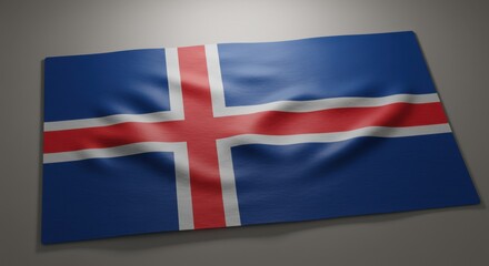 Fototapeta premium Icelandic Flag: A Stunning Display of National Pride and Heritage