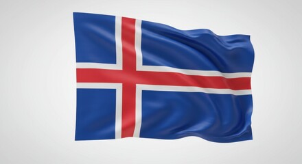 Icelandic Flag Waving Proudly: A Symbol of Nordic Heritage and Independence