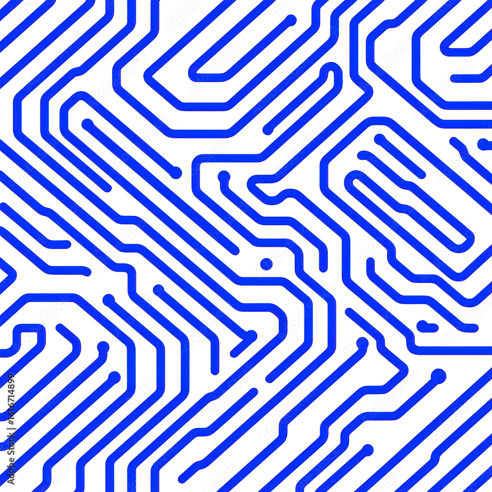 Poster blue circuit pattern on transparency background creates futuristic and technological feel, resemblin