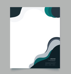 Modern business card template for presentation.	