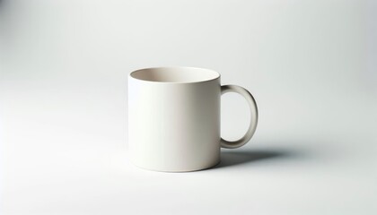 Off White, Cream or Beige Mug Mockup - Cup Branding and Logo Placement - Product Design for Identity - White Drink Cup in Studio setting - Background for Promotional Material - Mock-up Presentation